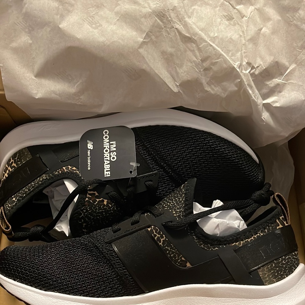 New Balance Comfort Feature Sneakers with leopard pattern Size 8 and Size 7.5